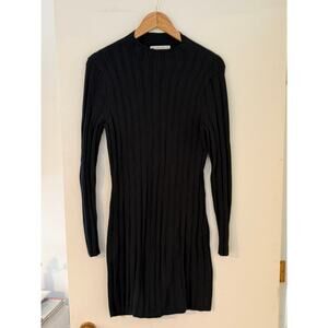Abercrombie & Fitch Ribbed Black Knit Mini Dress 🖤